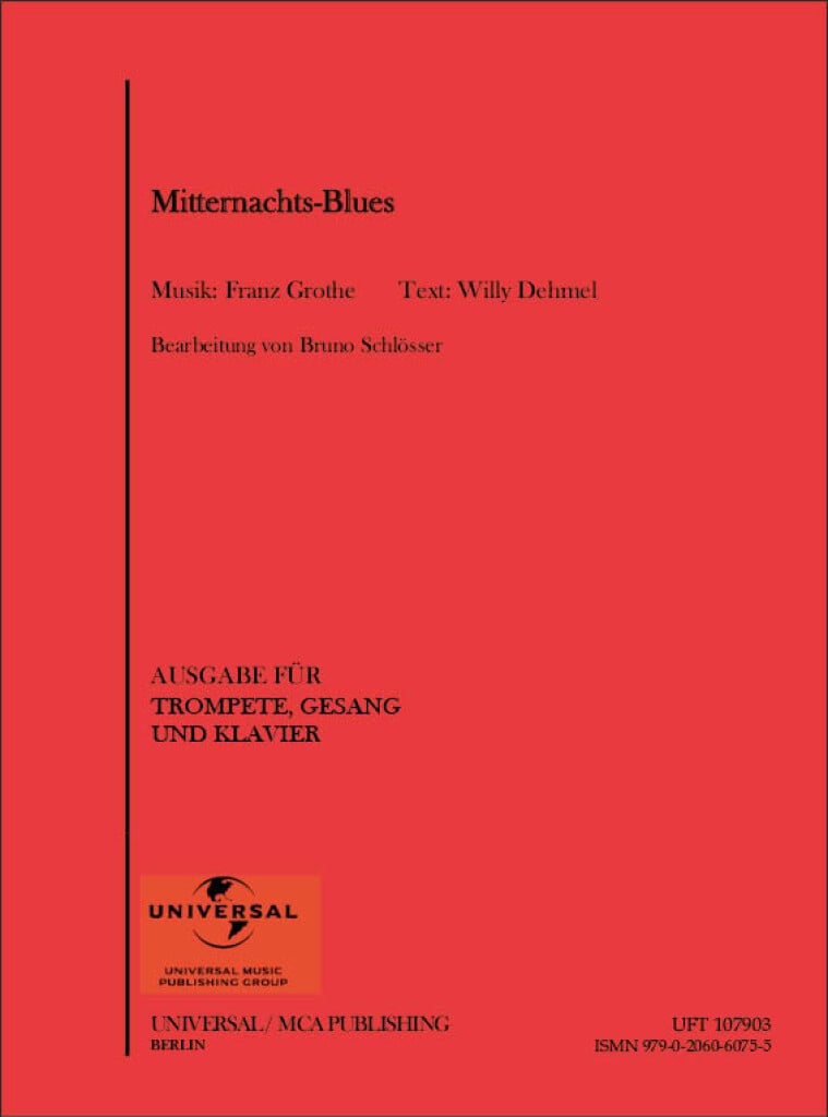 Mitternachtsblues für Trompete, Gesang und Klavier